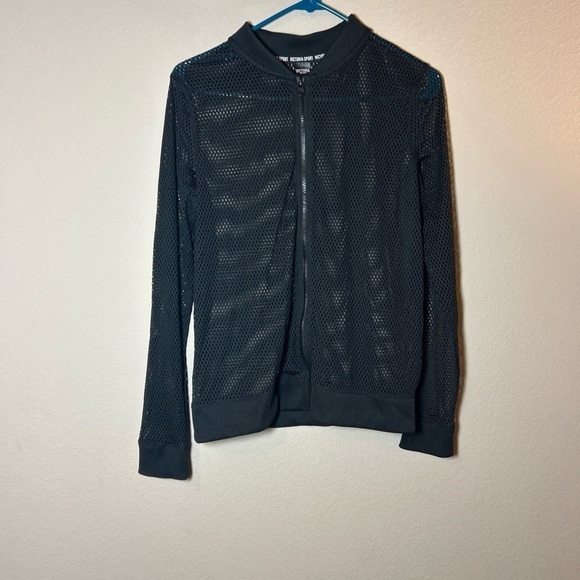 Victoria Sport Small Swimsuit Coverup Jacket Long Sleeve Mesh Zip Up - Picture 3 of 4